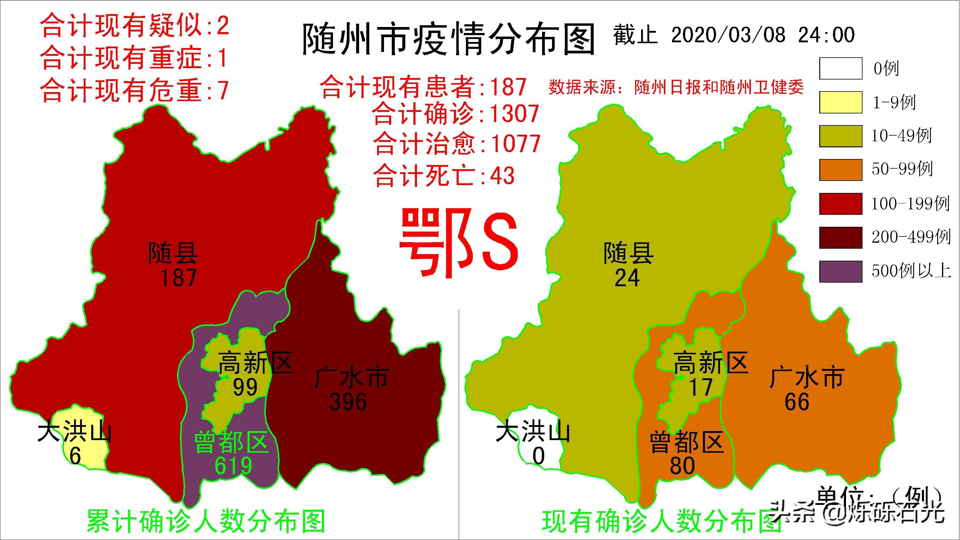 湖北及17市州疫情图发布!3月8日新冠肺炎疫情速览